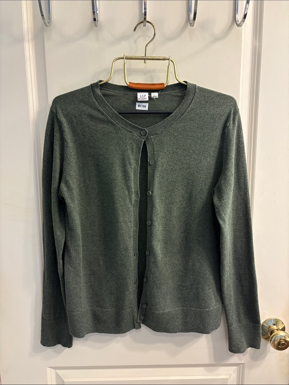 GAP Olive Green Button-Up Women's Cardigan